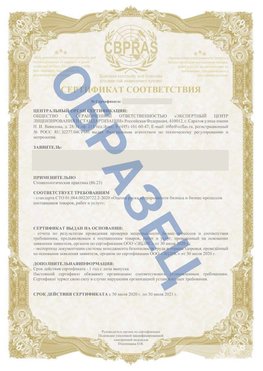 Образец Сертификат СТО 01.064.00220722.2-2020 Березовский Сертификат СТО 01.064.00220722.2-2020 